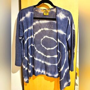 Tory Burch Blue Tie-Dye Women's Cardigan